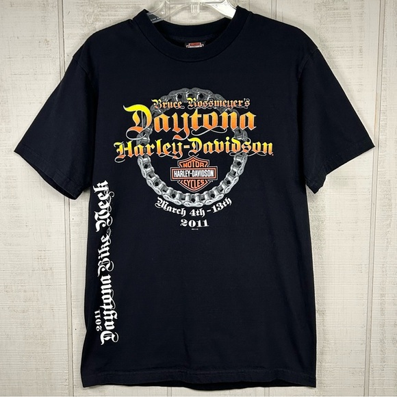 Vtg Harley Davidson Mens Y2K T Shirt‎ Size M Daytona Beach Bike Week Biker USA - Picture 2 of 9